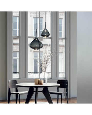 SUSPENSION LODES | SKY-FALL Medium Fumée Brillant - SCENEO L'art de la lumière